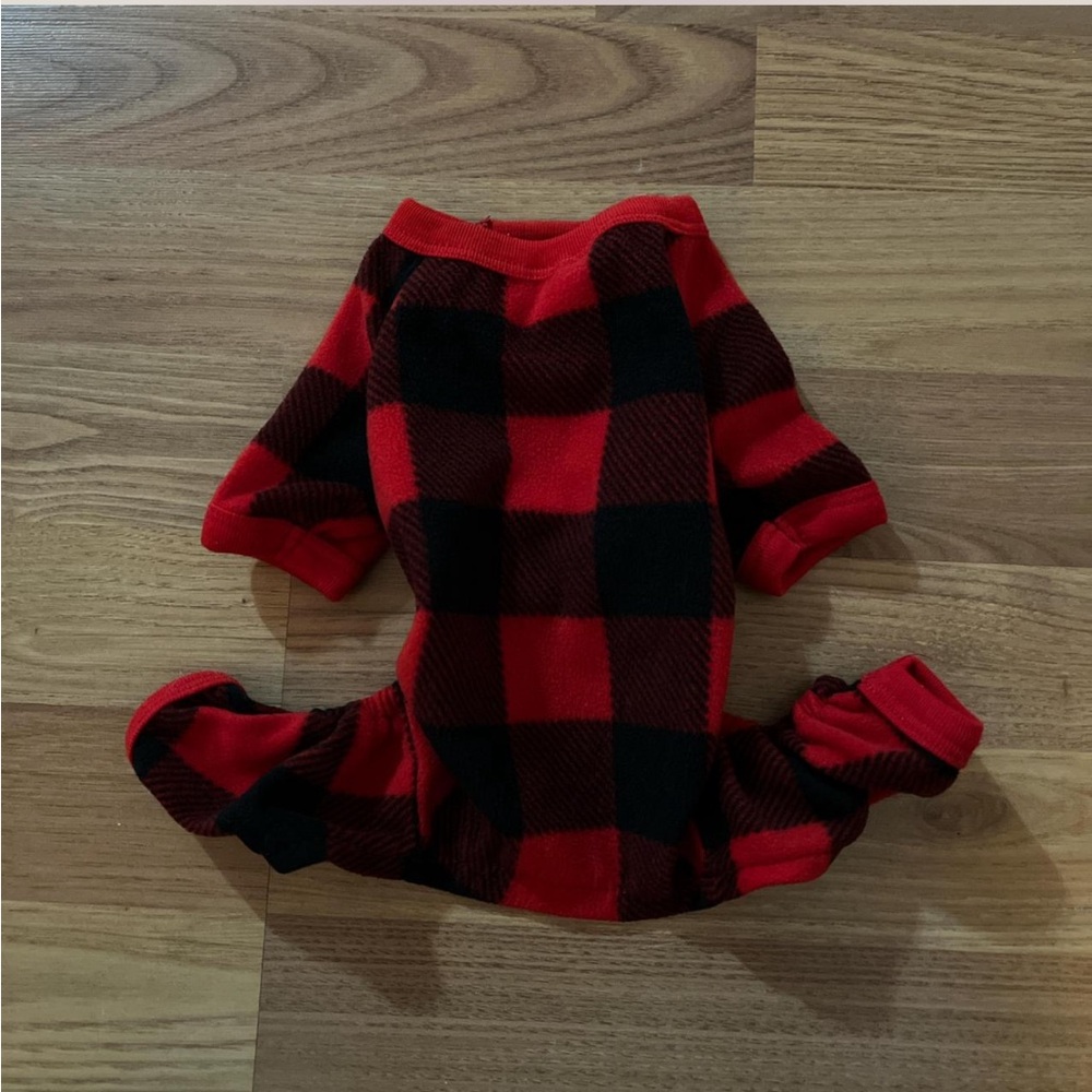 Red and Black Plaid Dog Pajamas